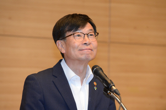 김상조 전 공정거래위원장 이임식 모습. 공정거래위원회 제공